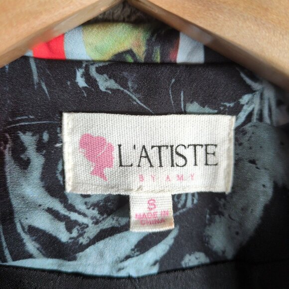 L' Atiste by Amy Jacket Dress Womens Small Multicolor Lined Stretch Hooded - Picture 6 of 12